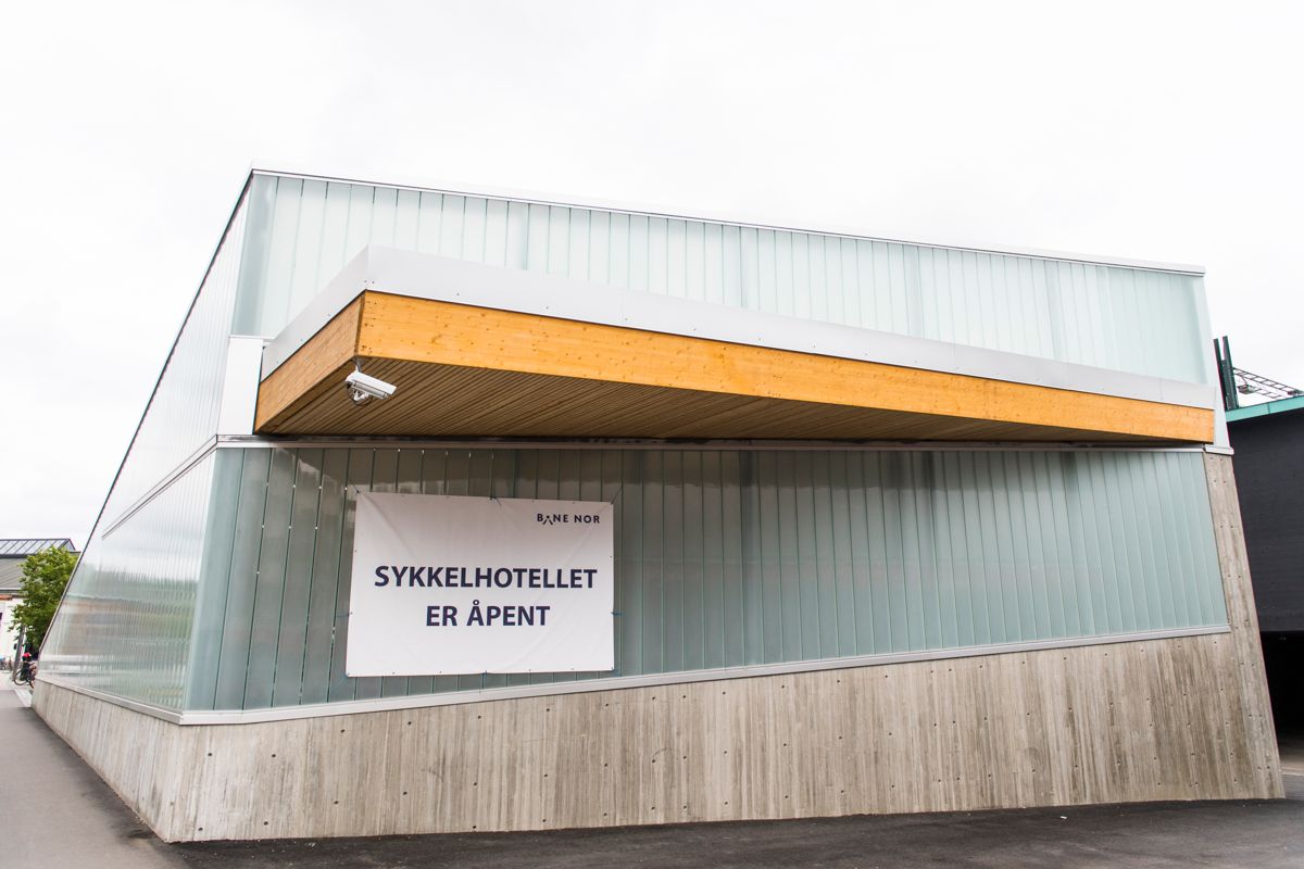 Sykkelhotellet til Bane Nor ved Lillestrøm stasjon. Foto: Jon Olav Nesvold / NTB