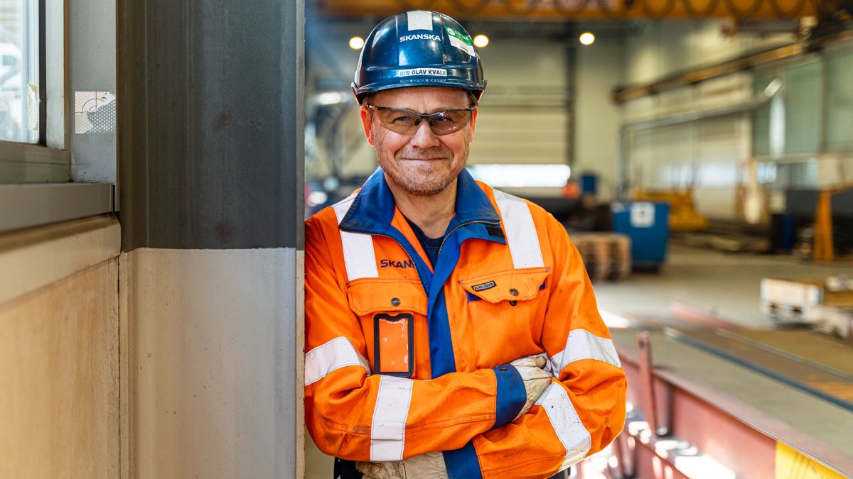 Jon Olav Kvåle, fabrikksjef iSkanska Stålfabrikken. Foto: Skanska/Mikkel Walle