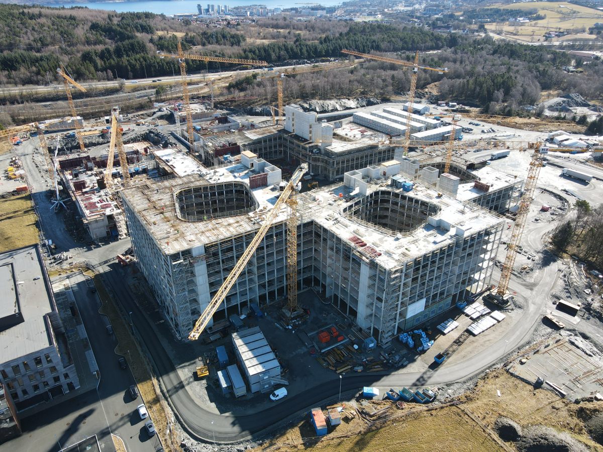 Det nye universitetssykehuset i Stavanger bygges uten krav til nullutslippsmaskiner.