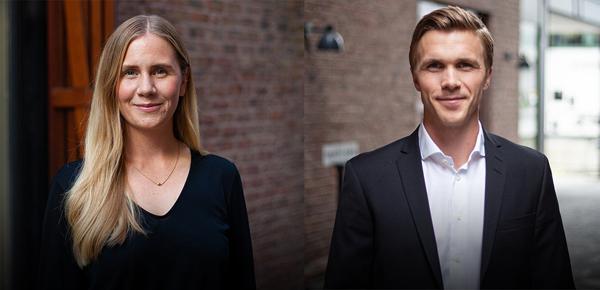 Elisabeth Flønes og Aleksander Nielsen. Foto: Advokatfirmaet Berngaard