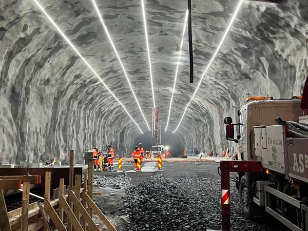 Fra Skanskas arbeider på Huseby i kontrakten E8 Forberedende arbeider for Vann- og avløpsetaten (VAV) i Oslo kommune.