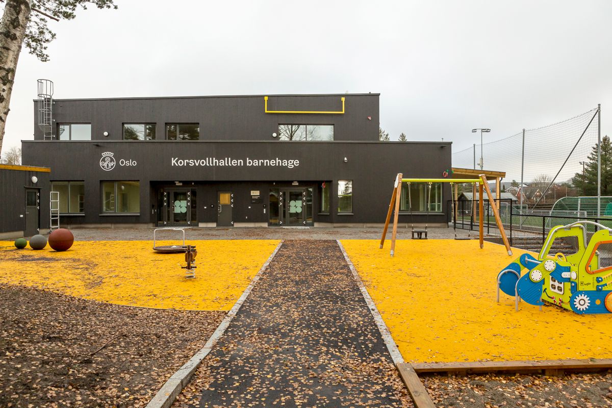 Den nye Korsvoll flerbrukshall og forsamlingslokale kommer både befolkningen og idrettslaget på Korsvoll til gode. Den vil også romme en barnehage, som åpner neste år.