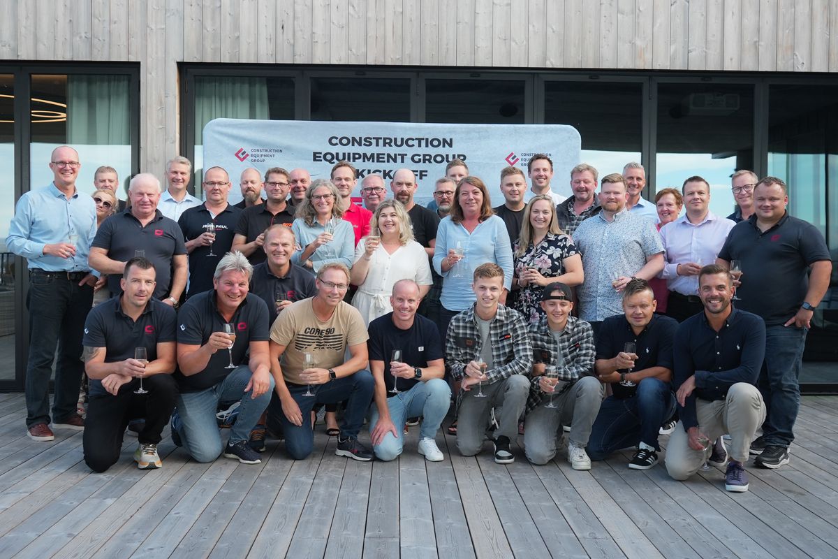 Endringsprosessen ble nylig markert med kick-off for alle medarbeiderne på Kragerø Resort. Foto: Construction Equipment Group