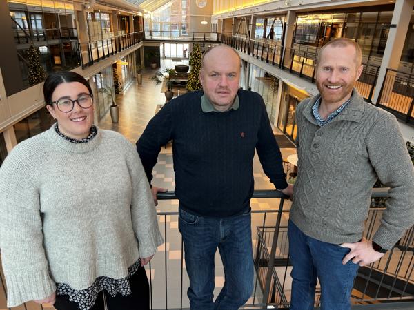 Gjennom etableringen på Lillehammer skal rådgiverselskapet Nordplan blant annet ta markedsandeler i Mjøsområdet. Fra venstre: arkitekt Guro Løkken, Per Ove Røe, regionleder Innlandet og avdelingsleder Ståle Rorgemoen.