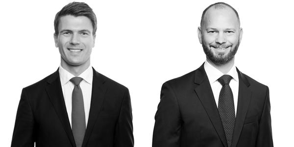 Øystein Nore Nyhus og Henrik Bjørnebye i advokatfirmaet BAHR AS. Foto: BAHR