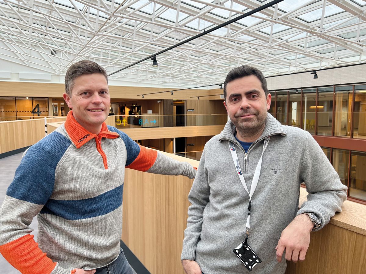 Prosjekteringsleder Espen Folkedal og prosjektleder Rune Nordås i Strøm Gundersen.