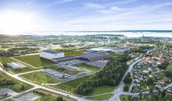 Kanonaden Entreprenad, et datterselskap i AF Gruppen, skal utføre grunnarbeidet for Metsä Tissues utvidelse av papirfabrikken i Mariestad. Illustrasjon: Metsä Tissues