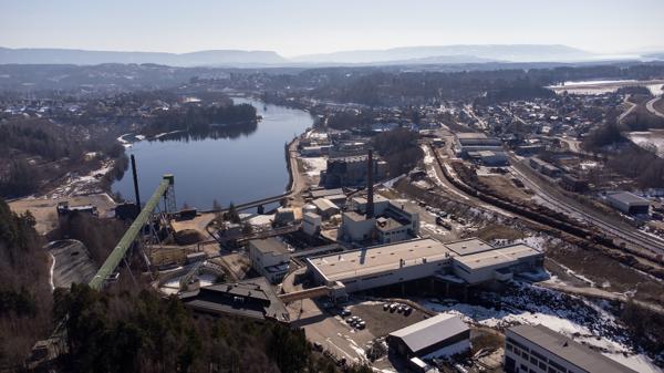 Treklyngen Industripark på Hønefoss. Foto EG, Viken Skog