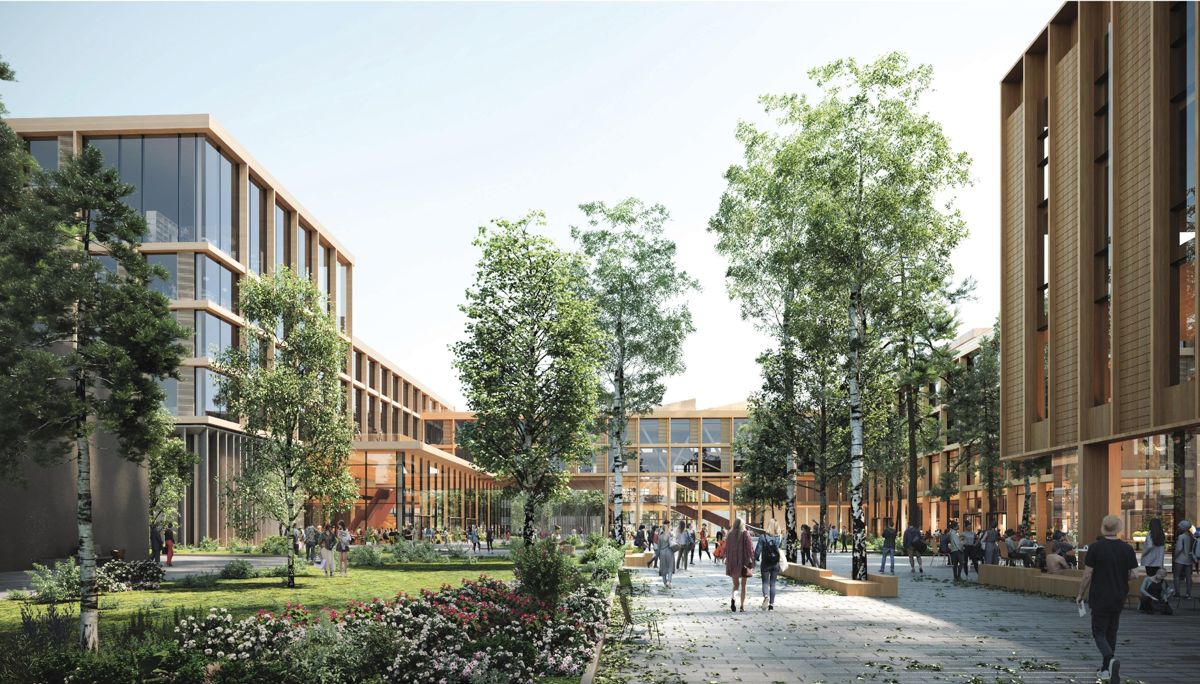 Den nye campus-området gir rom for 55.000 kvadratmeter ny bebyggelse