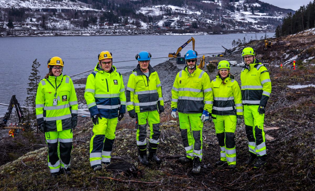 Martine Melgård (Implenia), Armin Lutz (Implenia), Gunnar Martin Sletten (Bane Nor), Steinar Hognestad (Bane Nor), Silje Gystad Ytterdal (Betong Øst), Øystein Nymoen (Betong Øst). Foto: Implenia