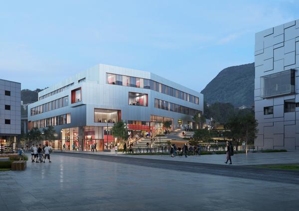 Griegakademiet skal bli en ledende institusjon for musikkutdanning. Illustrasjon: Nordic Office of Architecture/Turzen