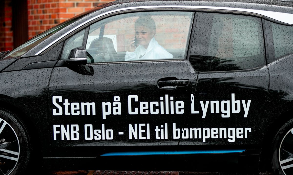 Cecilie Lyngby leder Folkets parti, som tidligere het Folkeaksjonen nei til mer bompenger. Foto: Lise Åserud / NTB