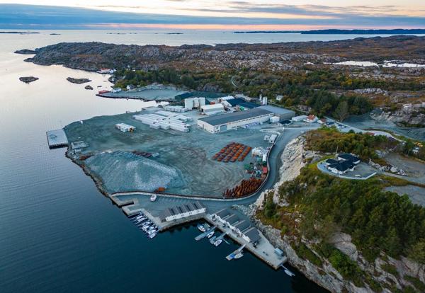 Fra Ølen Betongs fabrikkanlegg i Sveio. Foto: Ølen Betong