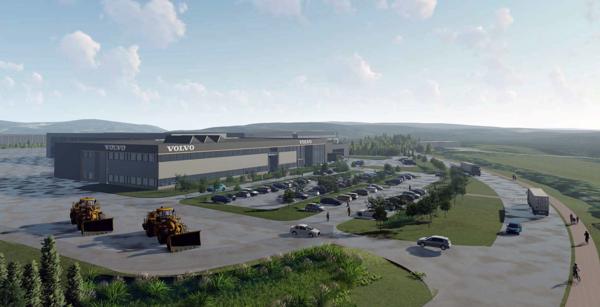 A Bygg bygger nytt hovedkontor for Volvo Maskin. Ill. Arkitektene Astrup og Hellern