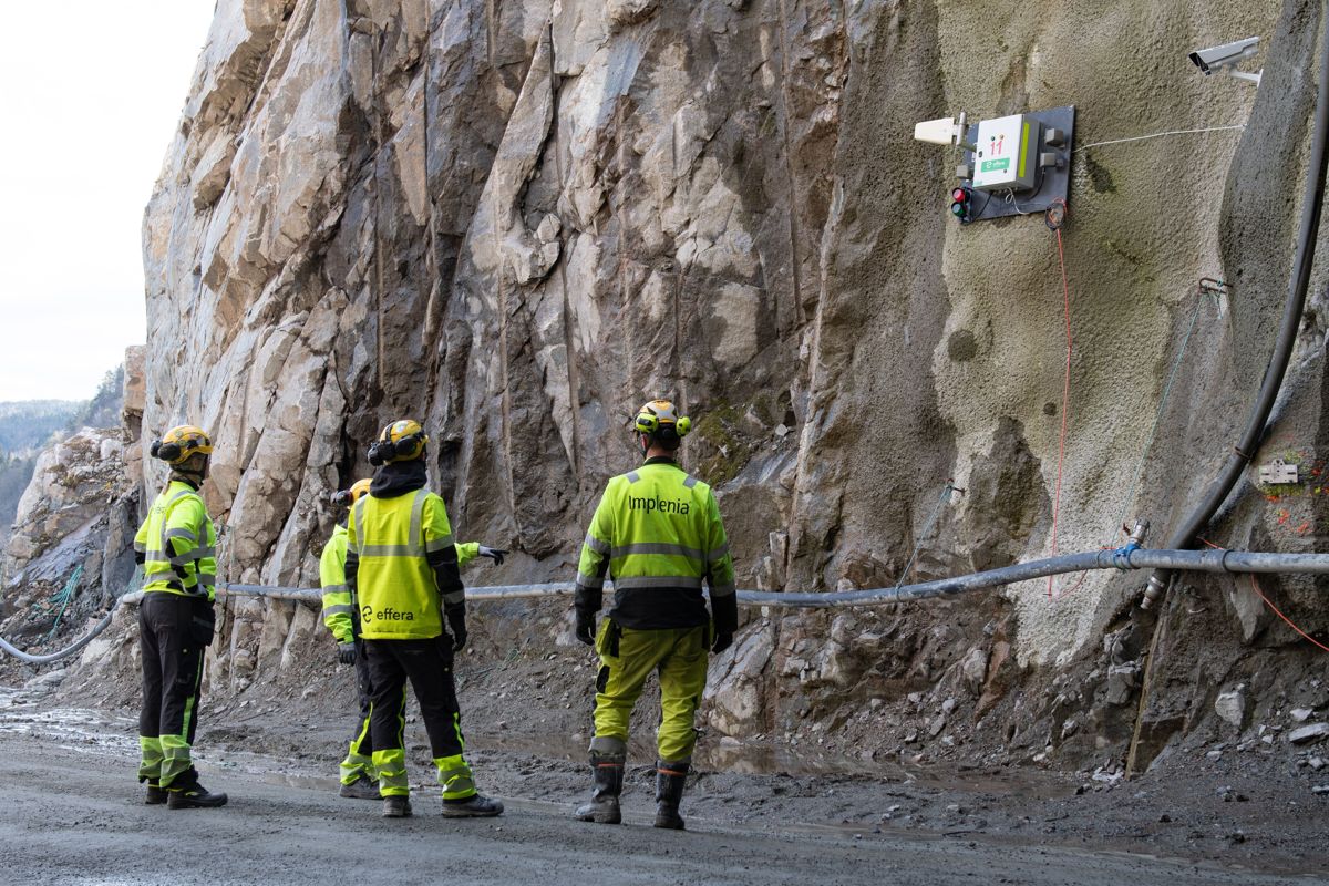 Implenia bistår med testing av løsningen i tunnelen på strekningen E39 Lyngdal Øst – Lyngdal Vest (Foto: Ivan Mæland)