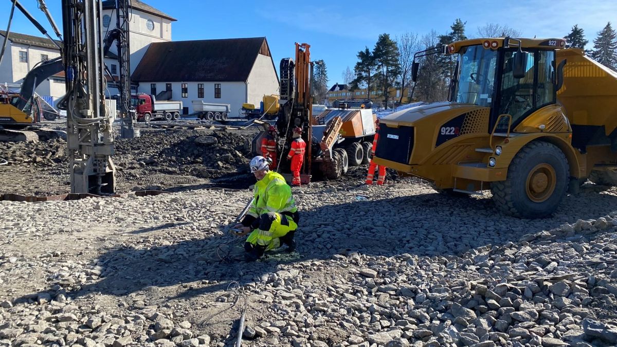 Ny metode halverer klimagassutslipp fra grunnarbeid i kvikkleire. Instrumentering er nøkkelen, mener Cautus Geo. Foto: Cautus geo