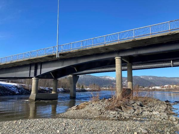 E39 Bårdshaug bru i Orkanger. Foto: Statens vegvesen