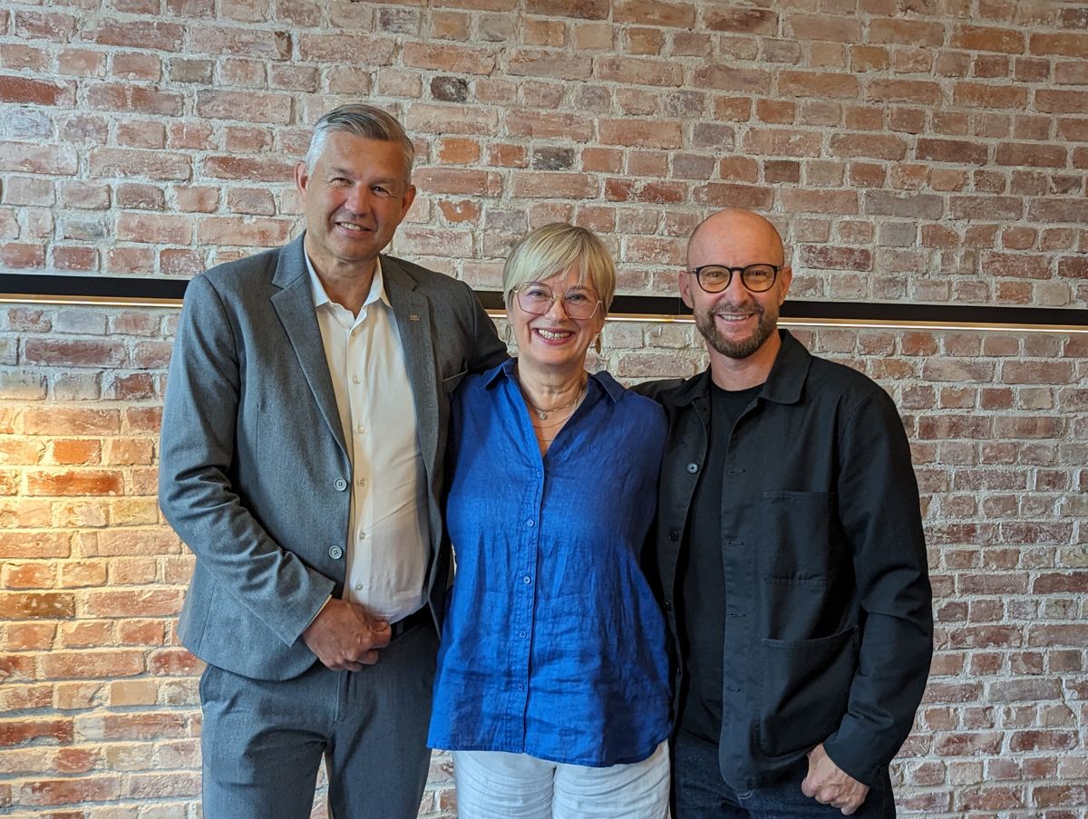 Fra venstre: Anders Lundin, Kristin Bredal og Allan Ruberg. Sistnevnte skal skal lede Intecs Nordiske satsning på Lysdesign, Intec Lighting. Foto: privat.