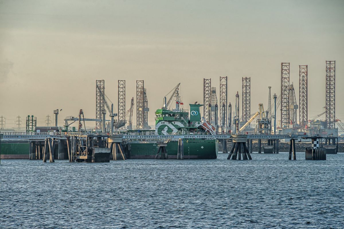 Redcar Bulk Terminal havn i Teesside i Storbritannia.