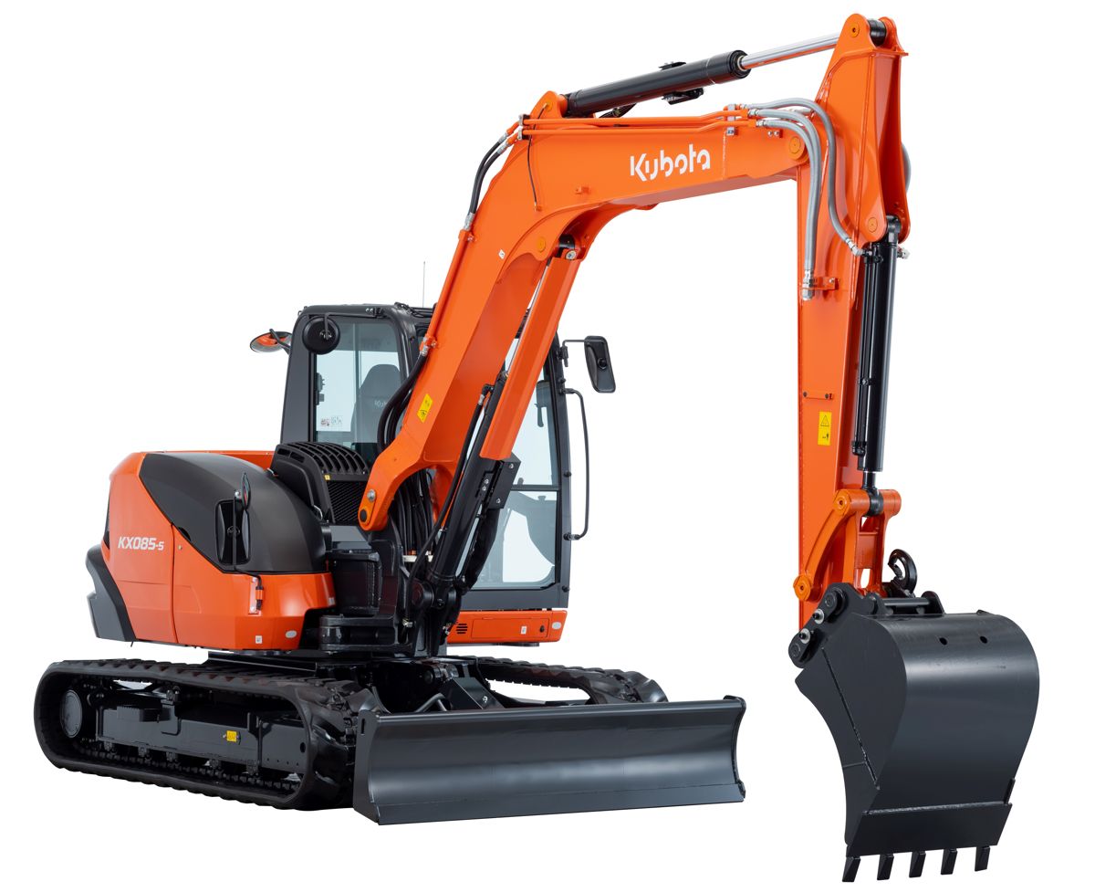 Bildetekst: Ny generasjon 8-tonnsgravemaskin fra Kubota. Foto: Kubota.