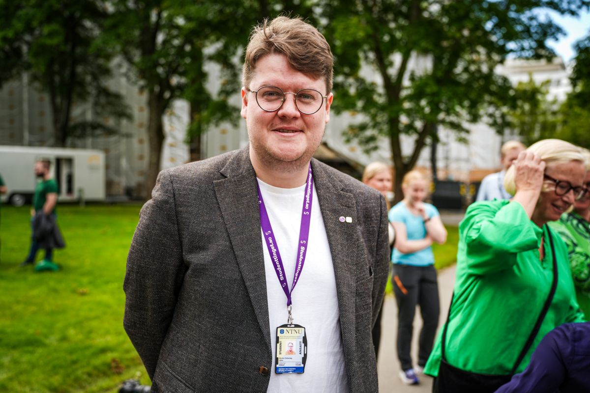 – En gledens dag, sier lederen i studenttinget Morten Eidsvaag Althe. Foto: Joakim Halvorsen / NTB
