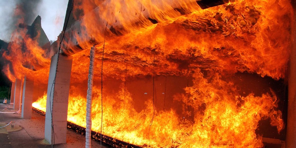 Nye brannforsøk gir mer kunnskap om brann i bygg med massivtre. Foto: FRIC.