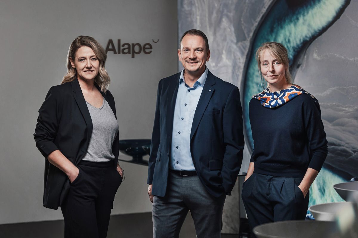Den nye Alape-ledelsen (fra venstre): Andrea Jürgens (markeds- og designdirektør), Michael Gatzke (kommersiell direktør) og Dr. Julia Rami (produksjonsdirektør) styrer selskapets eiendeler fra Goslar. Foto: Andreas Rudolph