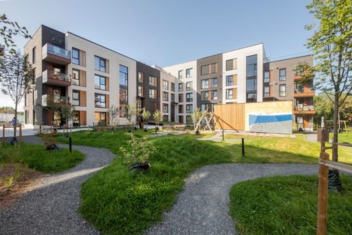 I Storøykilen på Fornebu bygger OBOS 400 boliger. Foto: Nyebilder