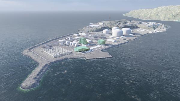 LNS er tildelt kontrakt for bygging av tunnel og landfall for strømkabelen som skal gå fra Hyggevatn til Melkøya i Hammerfest kommune. Prosjektet inkluderer også sjøfylling og sprengning i dagen. Illustrasjon: Equinor.