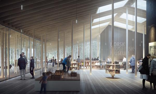Museet skal etter planen stå ferdig våren 2025. Illustrasjon: Lipinski Architects og Lasovsky Johanson Architects.