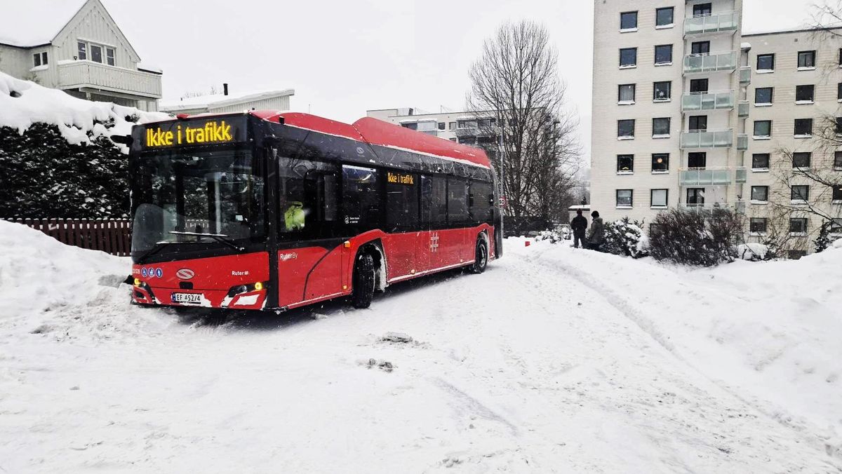 Vinterens snømengder skapte store utfordringer for bussene i Oslo. Foto: Truls Nygård / NTB