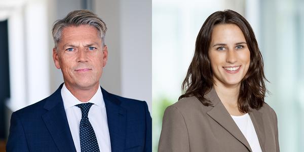 Partner Erlend Holstrøm og advokat Trine Skjelstad Jensen i advokatfirmaet Schjødt. Foto: