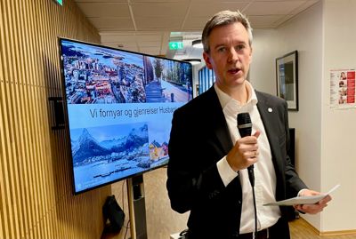 Kommunalminister Erling Sande (Sp) lettet på sløret hos NRK om hvor mye han ønsker å omfordele.