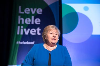 Statsminister Erna Solberg (H) la fram helsereformen «Leve hele livet» i 2018.