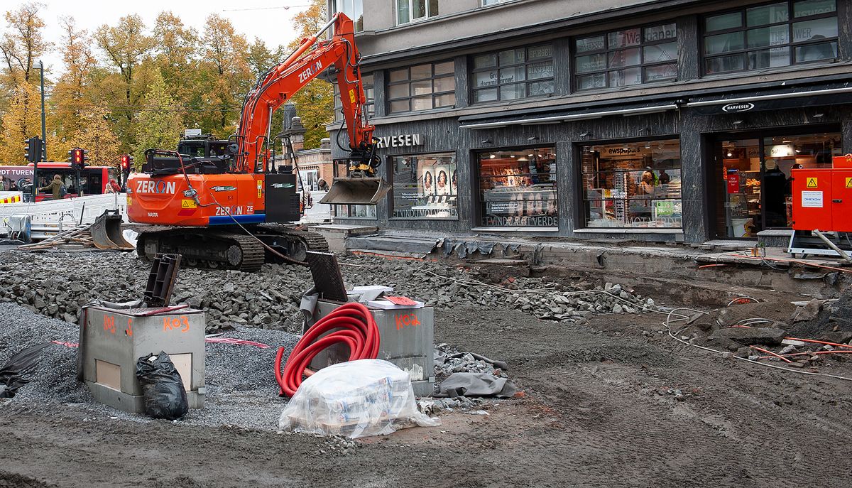 Juryen var ikke i tvil. Denne utslippsfrie anleggsplassen midt i Oslo sentrum er Årets lokale klimatiltak. Foto: Terje Lien