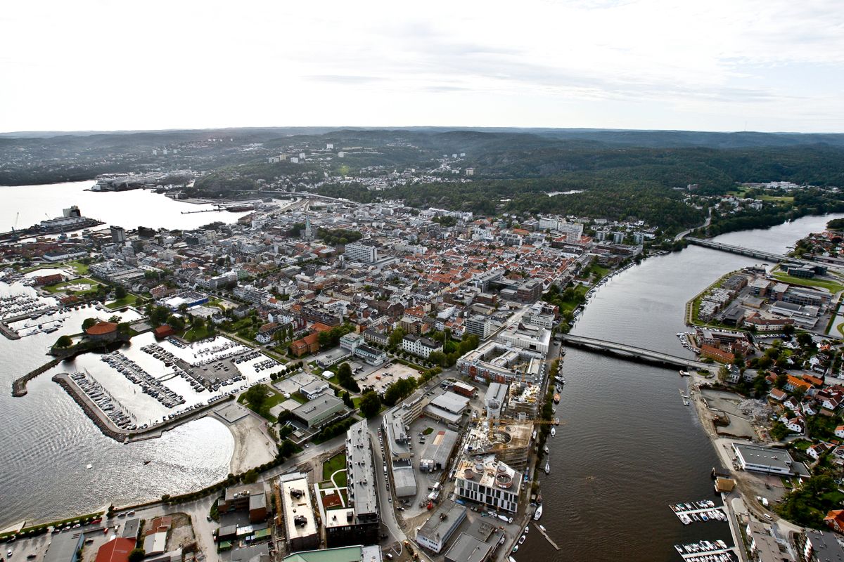 Flyfoto av Kristiansand. Illustrasjonsfoto: Tor Erik Schrøder / NTB scanpix