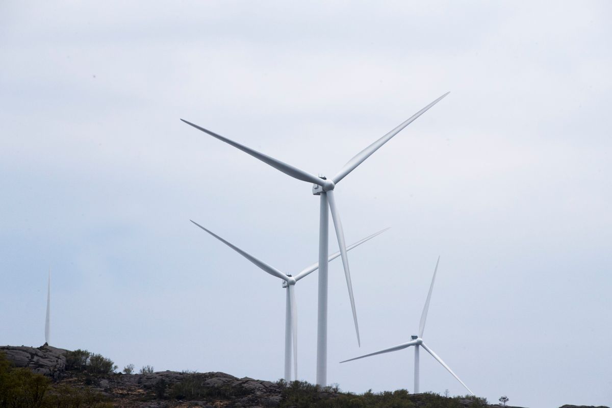Vindmøllene i Eigersund kommune i Rogaland er allerede bygget, men mange rundt om i landet er negative til planen om å bygge vindmøller i deres nærmiljø. Foto: Terje Pedersen / NTB scanpix