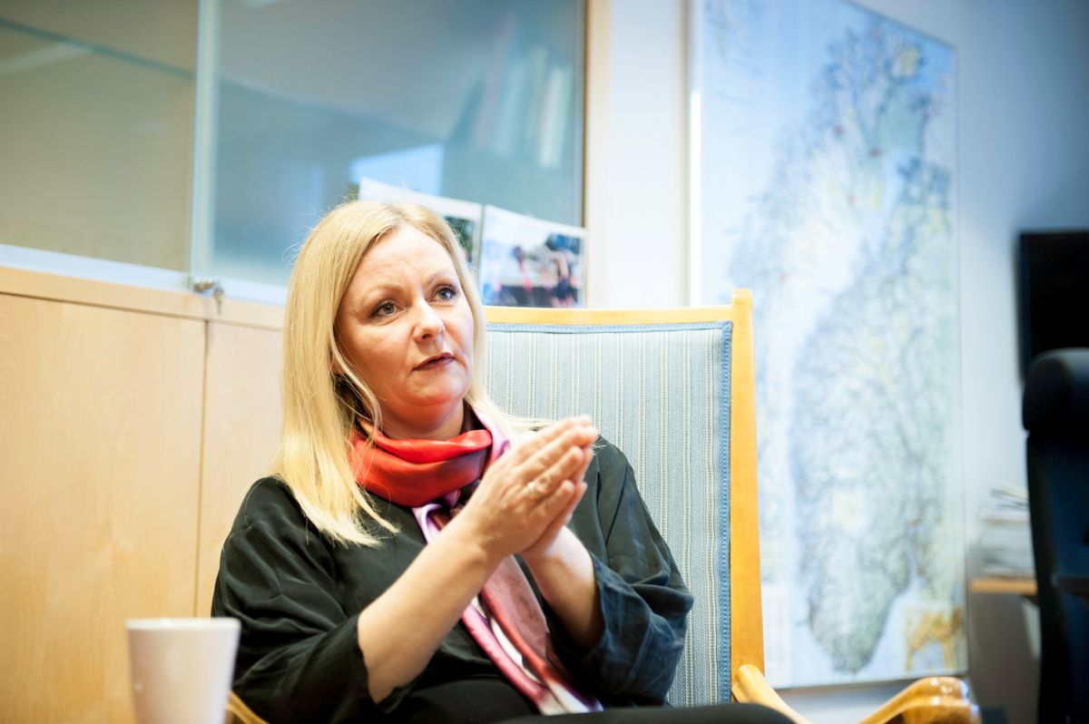 Nestleder i KS, Mette Gundersen, utfordrer KS-leder Gunn Marit Helgesen om toppvervet. Avgjørelsen står på landstinget i KS om tre uker. Foto: Lisa Rypeng