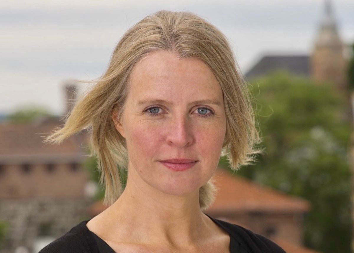 Hege Knarvik Sande i Norsk kulturforum lanserer sammen med Fagforbundet rapporten «Kulturens rolle i kommunene». Foto: Kristoffer Eliassen