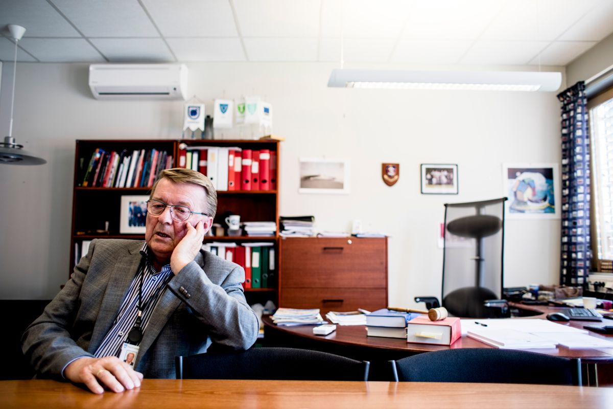 Etter tre perioder er Eivind Norman Borge (Frp) forberedt på måtte forlate ordførerkontoret i Hvaler. Han gir partiet sentralt skylden for at Ap trolig overtar makten i øykommunen. Foto: Magnus Knutsen Bjørke