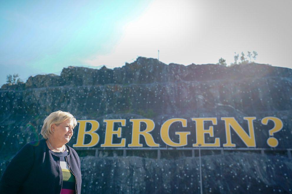 Statsminister Erna Solberg startet høstens valgkamp i Bergen torsdag. Foto: Heiko Junge, NTB scanpix