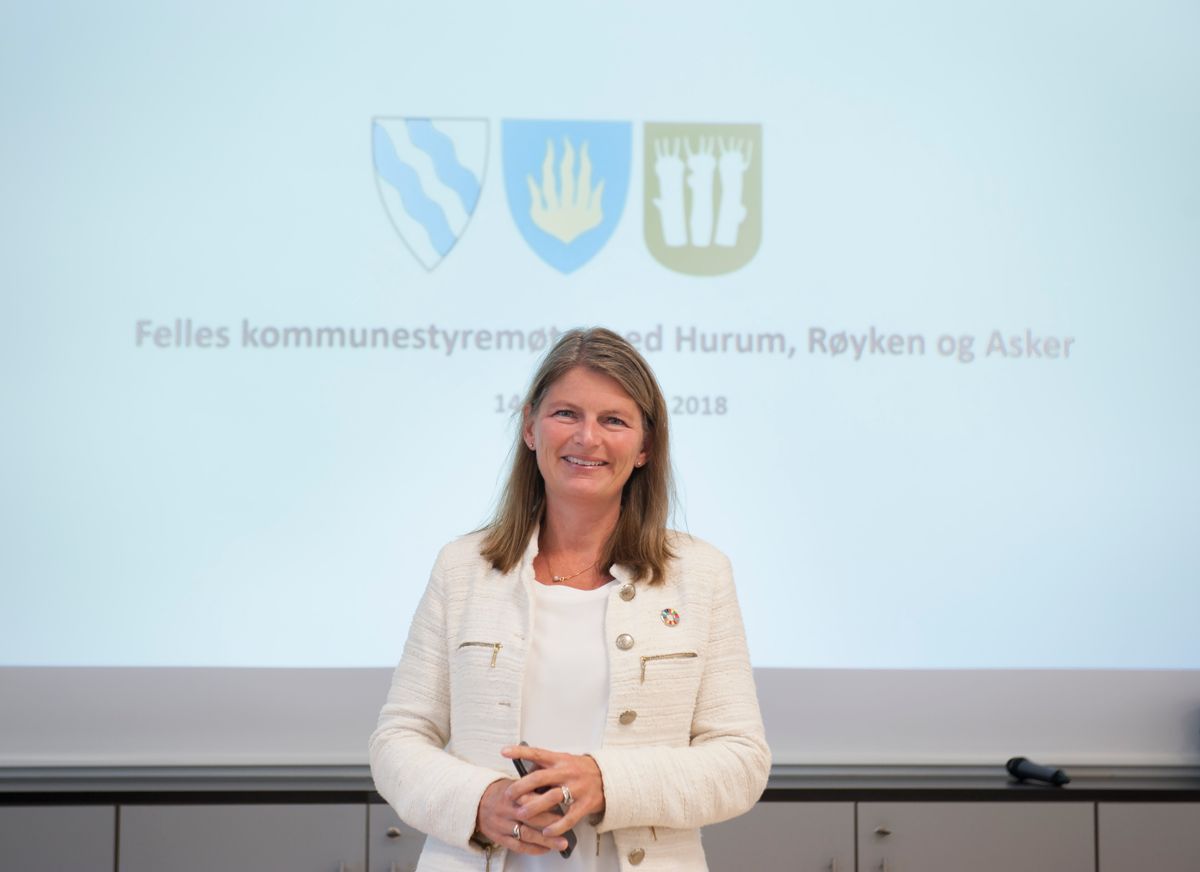 Asker-ordfører Lene Conradi (H) er leder i fellesnemnda for nye Asker som ønsker å formalisere samarbeidet med Bærum. Foto: Terje Lien