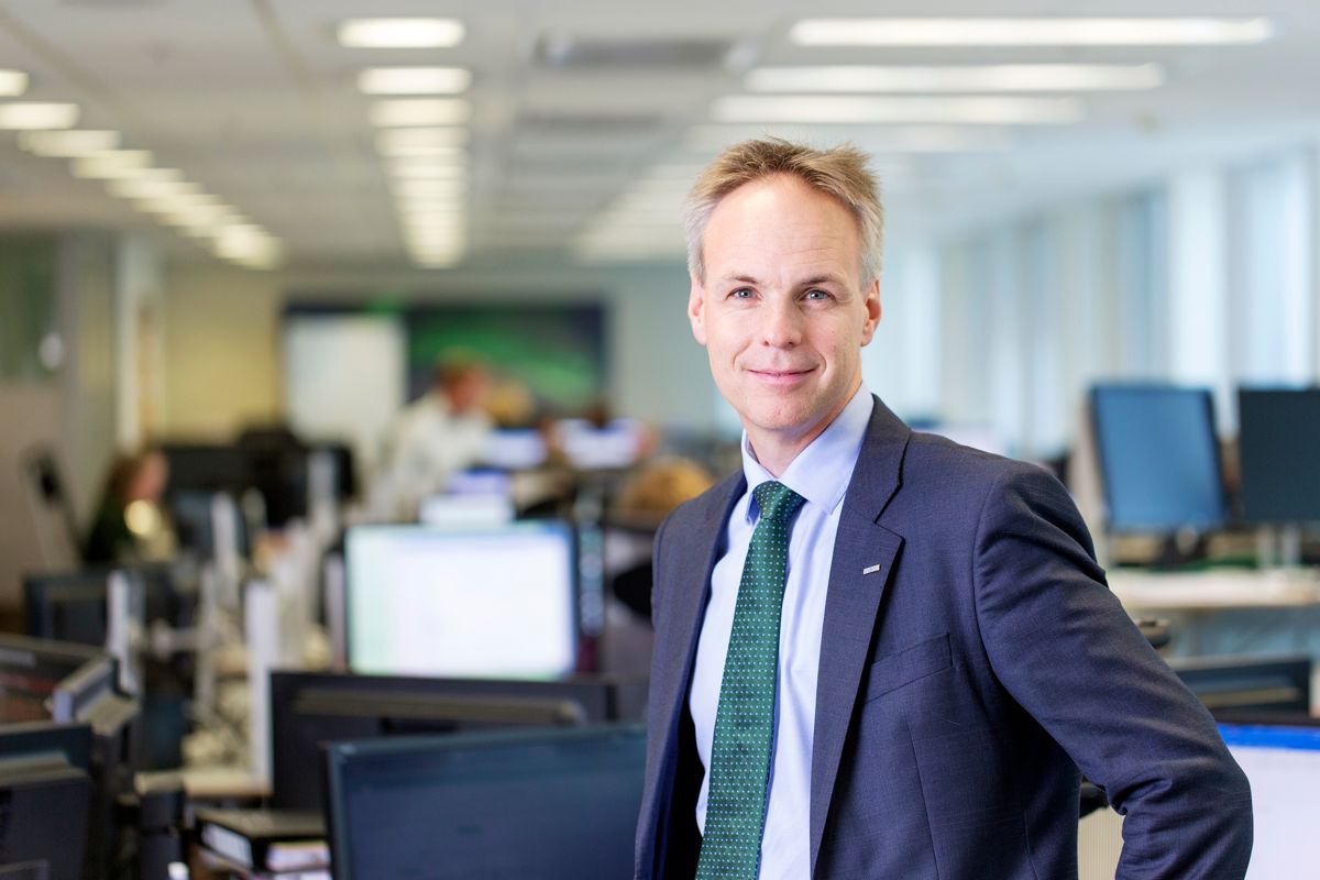 Utlånsdirektør i Kommunalbanken, Lars Strøm Prestvik, opplyser at høy andel fastrente begrenser effekten av renteheving. Foto: Jo Straube