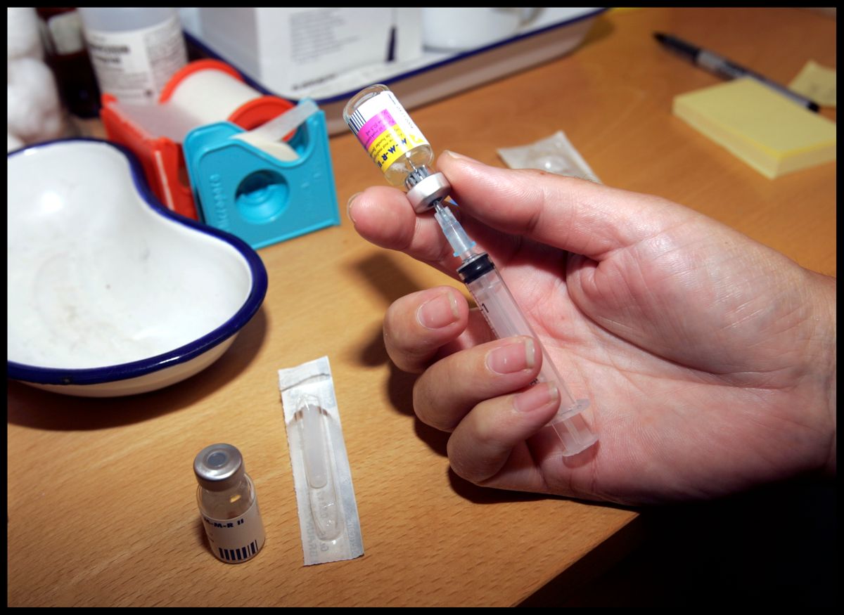 Kombinert vaksine mot meslinger, kusma og røde hunder (MMR-vaksine) - i to omganger - er en del av barnevaksinasjonsprogrammet i Norge. Foto: Lise Åserud /NTB Scanpix