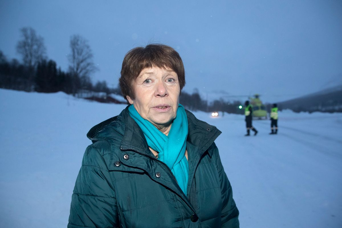 Ordføreren i Balsfjord, Gunda Johansen (Ap). Her fotografert i januar i forbindelse med leteaksjon etter et snøskred i Tamokdalen. Foto: Terje Bendiksby/NTB scanpix
