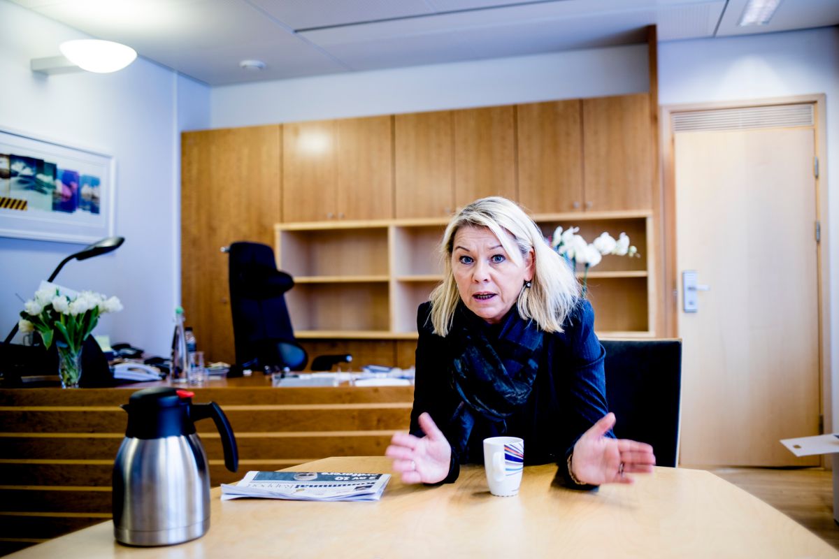 Kommunalminister Monica Mæland (H) vil la Finnmark fylkesting diskutere avklaringen av regionreformen i Stortinget før hun innkaller til nytt møte i fellesnemnda. Arkivfoto: Terje Lien