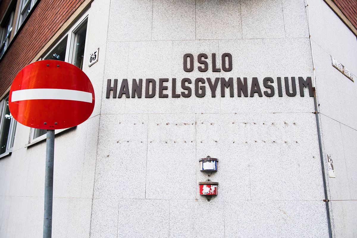 Voldshendelsen skjedde ved Oslo handelsgymnasium. Foto: Jon Olav Nesvold / NTB scanpix