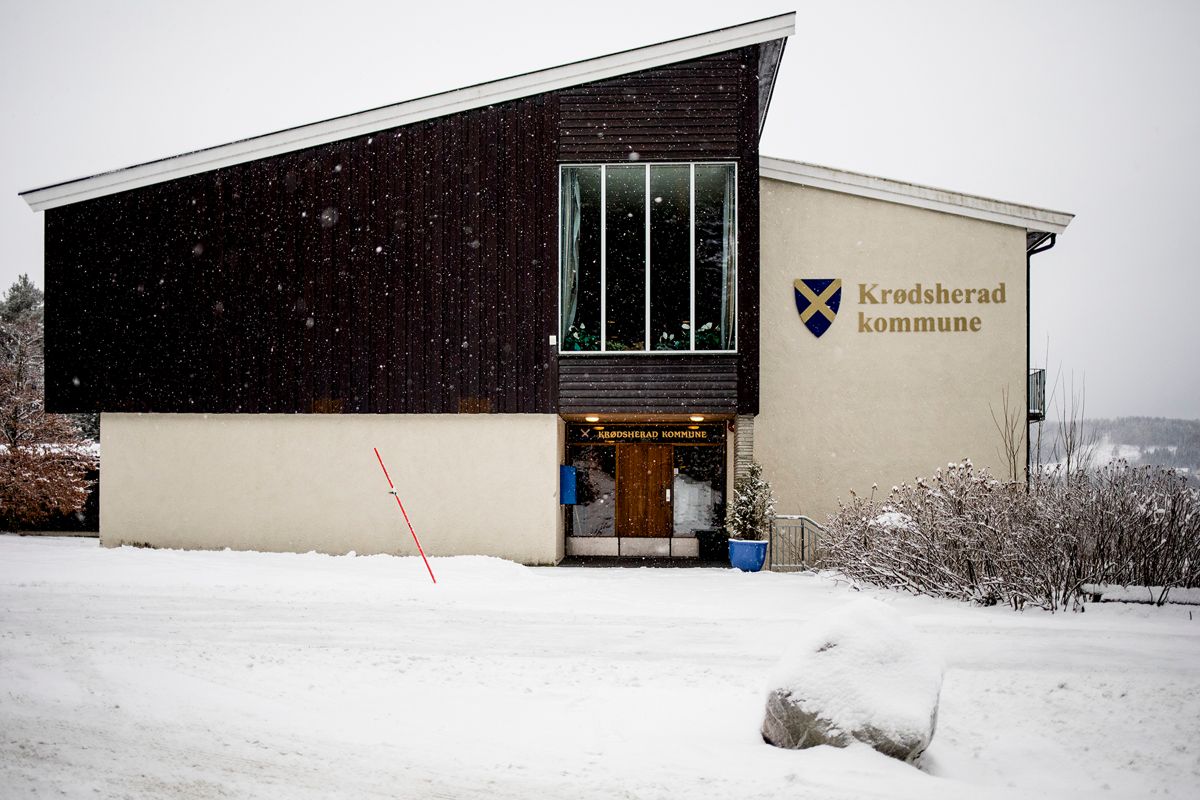 Etter tre års arbeid kan kommunehuset i Krødsherad sjå fram til å få ei meir utfyllande adresse enn 3536 Noresund. Arkivfoto: Magnus Knutsen Bjørke