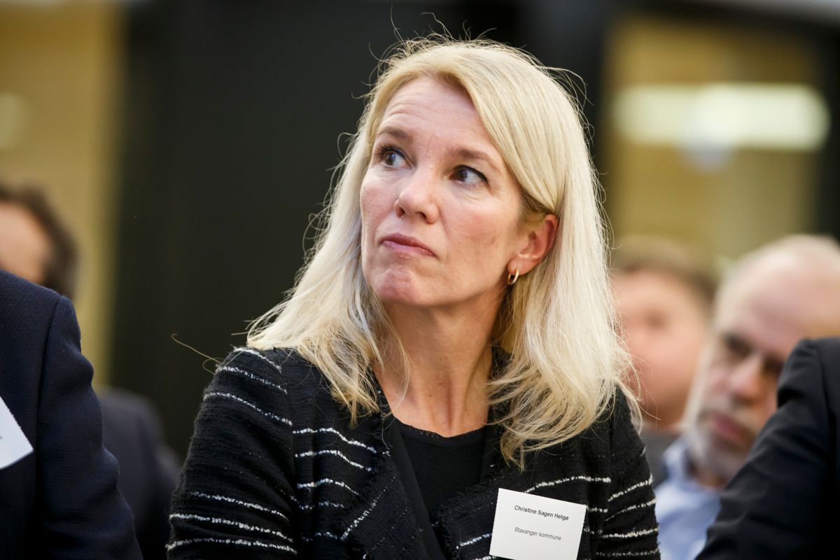 Stavanger-ordfører Christine Sagen Helgø (H) reagerer kraftig på bomaksjonister som avbrøt mandagens møte i bystyret i Stavanger. Nå etterforsker politiet saken. 
Foto: Heiko Junge / NTB scanpix