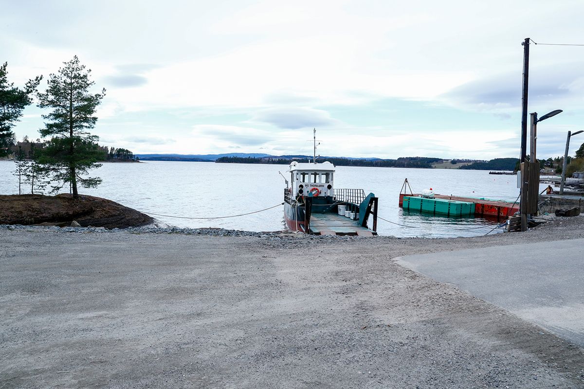 Utøyakaia blir godkjent av Statsbygg som nasjonalt minnested for 22. juli. MS Thorbjørn ligger til kai på landsiden. Foto: Terje Pedersen / NTB scanpix